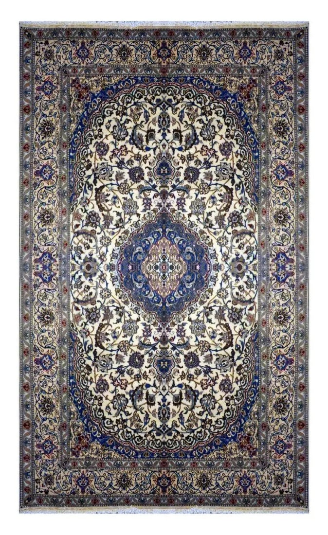 One Of The Kind Persian Nain Rug 11'6" x 8'0": ABC Rugs Kilims Collection Persian Nain Hand-Knotted Rug Made With Natural Wool & Silk 11'6" X 8'0" Abc2793 Hand knotted and meticulously crafted by Persian artisans, this stunning Hand Knotted Ar