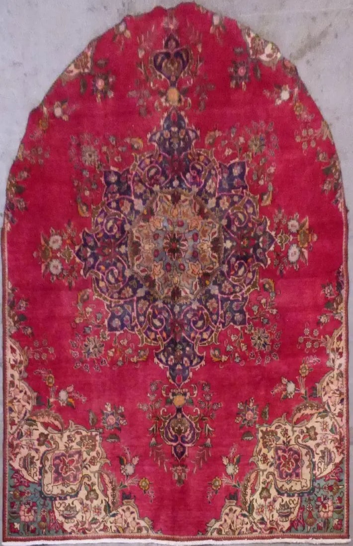 One Of The Kind Persian Mashad Rug 9'3" x 7'2": ABC Rugs Kilims Collection Persian Mashad Hand-Knotted Rug Made With Natural Wool & Cotton 9'3'' X 7'2" Abc274 Hand knotted and meticulously crafted by Persian artisans, this stunning Hand Knotted
