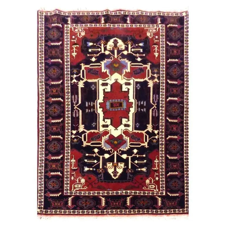 One Of The Kind Persian Mashad Rug 6'0" x 4'3": ABC Rugs Kilims Collection Persian Mashad Hand-Knotted Rug Made With Natural Wool And Cotton 6'0'' X 4'3'' Abc2524 Hand knotted and meticulously crafted by Persian artisans, this stunning Hand Knotted
