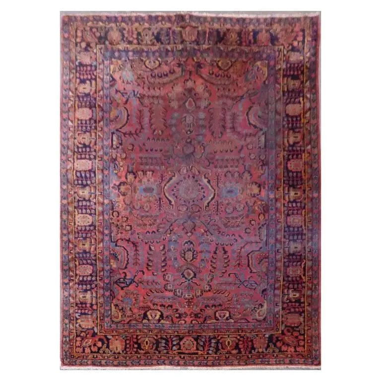 One Of The Kind Persian Mahal Rug 7'4" x 9'11": ABC Rugs Kilims Collection Persian Mahal Traditional Style Hand-Knotted Natural Wool Rug 7'4'' X 9'11'' Abcr0134049 Hand knotted and meticulously crafted by Persian artisans, this stunning Hand Knotte
