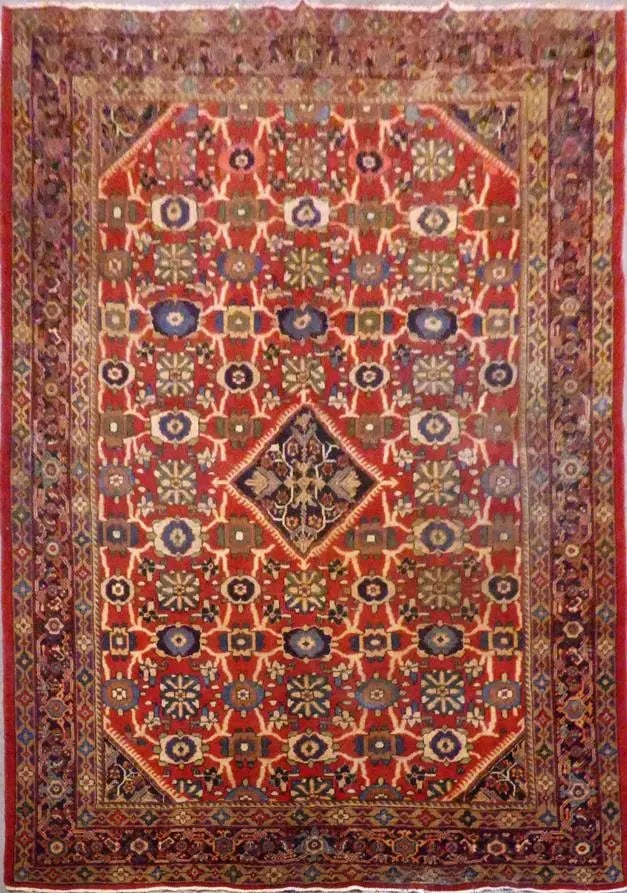 One Of The Kind Persian Mahal Rug 11'4" x 8'0": ABC Rugs Kilims Collection Persian Mahal Hand-Knotted Natural Wool Rug 11'4'' X 8'0'' Abcr2389518 Hand knotted and meticulously crafted by Persian artisans, this stunning Hand Knotted Area Rug will in