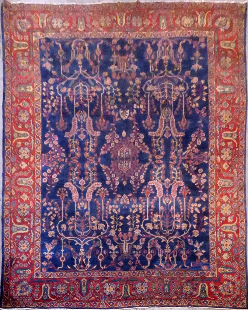 One Of The Kind Persian Mahal Rug 13'0" x 10'4": ABC Rugs Kilims Collection Persian Mahal Hand-Knotted Natural Wool Iranian Rug 13'0'' X 10'4'' Abcr157876 Hand knotted and meticulously crafted by Persian artisans, this stunning Hand Knotted Area Rug