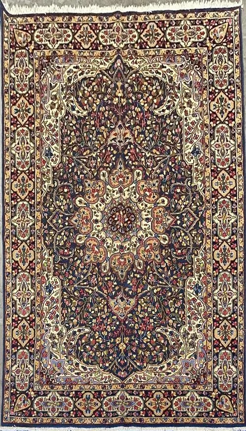 One Of The Kind Persian Kerman Rug 10'2" x 6'8": ABC Rugs Kilims Collection Persian Kerman Traditional Style Hand-Knotted Natural Wool And Cotton Rug 10'2'' X 6'8" Abcr02853 Hand knotted and meticulously crafted by Persian artisans, this stunning Ha