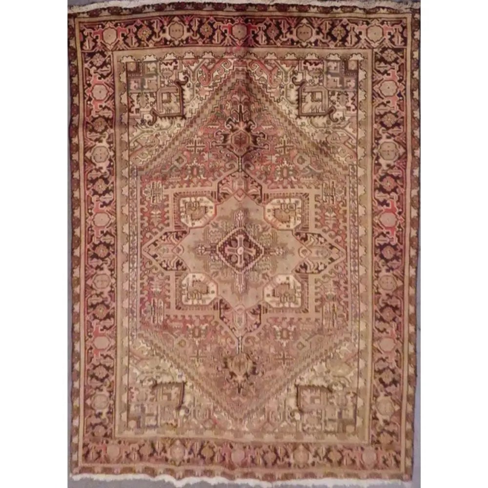 One Of The Kind Persian Heriz Rug 10'11'' x 8'0'': ABC Rugs Kilims Collection Persian Heriz Hand-Knotted Rug Made With Natural Wool And Cotton 10'11'' X 8'0'' Abcr2094 Hand knotted and meticulously crafted by Persian artisans, this stunning Hand Knott