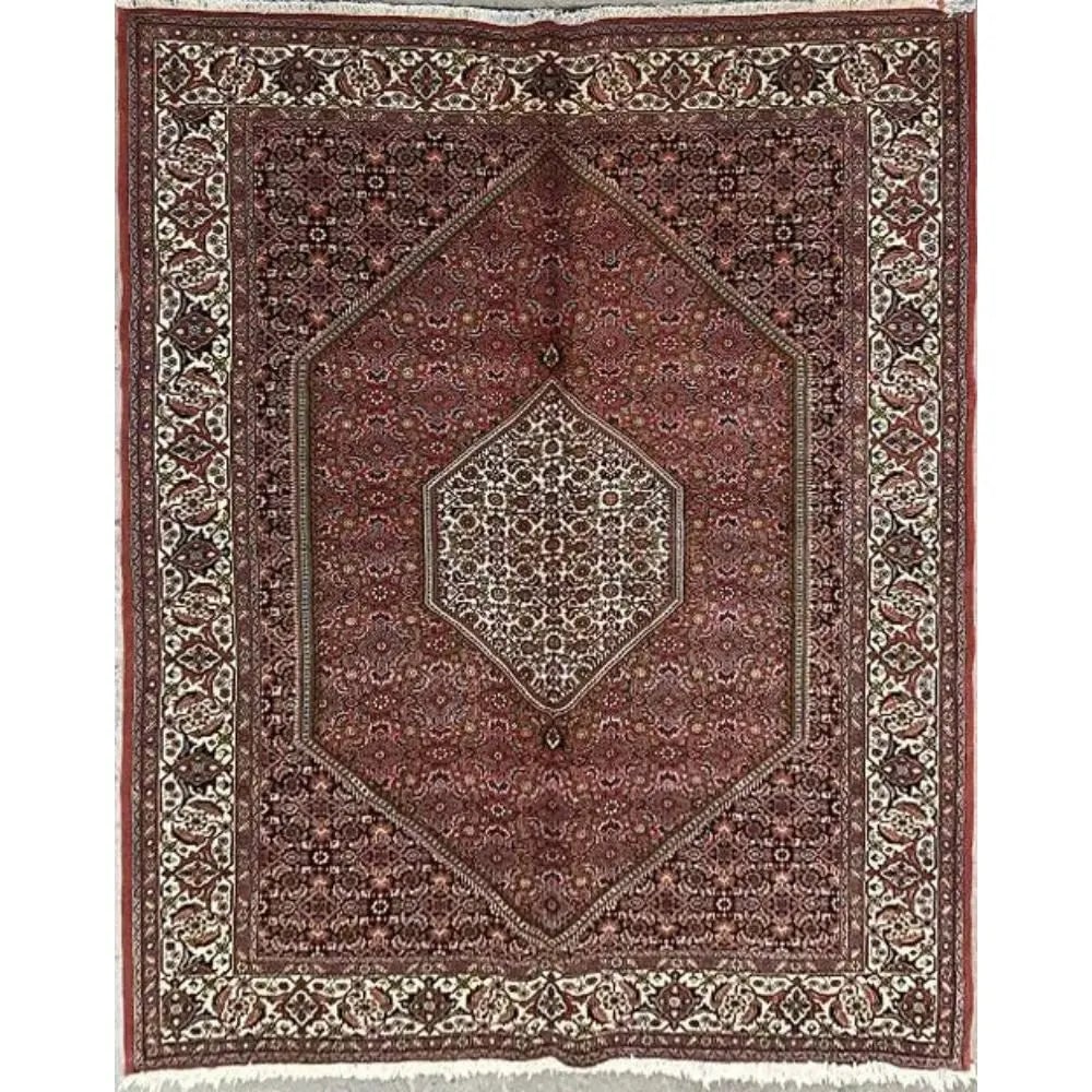 One Of The Kind Persian Bidjar Rug 10'5" x 6'8": ABC Rugs Kilims Collection Persian Bidjar Traditional Style Hand-Knotted Natural Wool And Cotton Rug 10'5" X 6'8" Abcr02858 Hand knotted and meticulously crafted by Persian artisans, this stunning Han