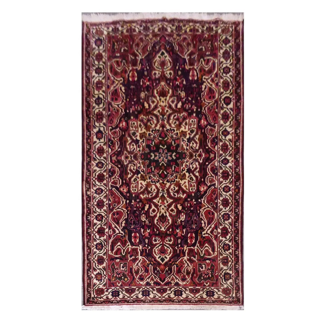 One Of The Kind Persian Bakhtiar Rug 9'8" x 5'6": ABC Rugs Kilims Collection Persian Bakhtiar Traditional Style Hand-Knotted Natural Wool And Cotton Rug 9'8'' X 5'6'' Abcr02689 Hand knotted and meticulously crafted by Persian artisans, this stunning 