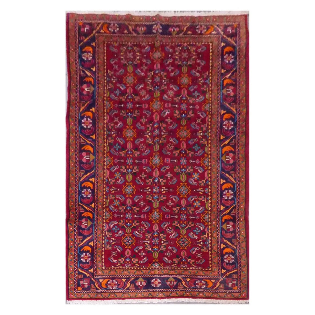 One Of The Kind Persian Bakhtiar Rug 10'3" x 5'2": ABC Rugs Kilims Collection Persian Bakhtiar Traditional Style Hand-Knotted Natural Wool And Cotton Rug 10'3'' X 5'2'' Abcr02499 Hand knotted and meticulously crafted by Persian artisans, this stunning