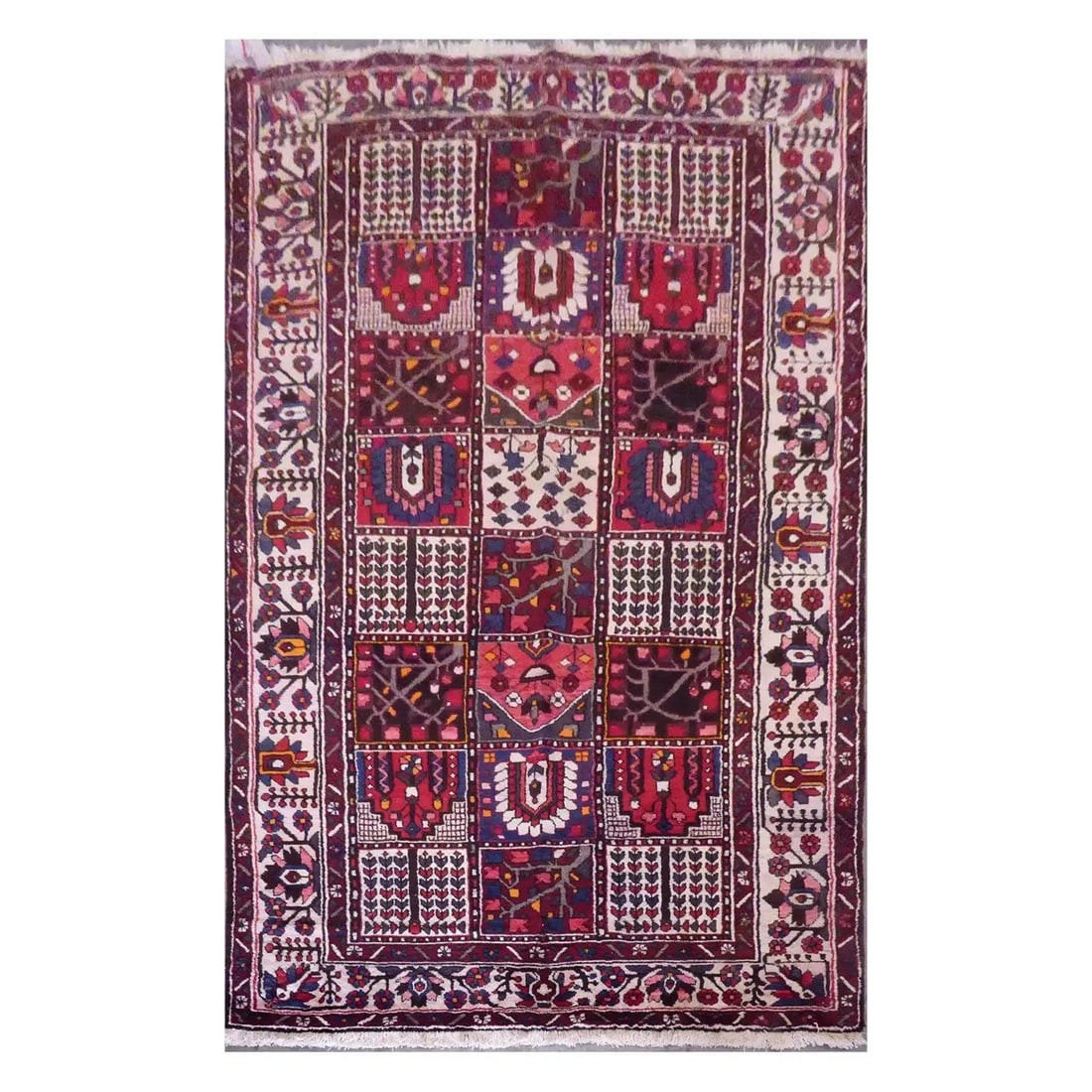 One Of The Kind Persian Bakhtiar Rug 10'3" x 4'11": ABC Rugs Kilims Collection Persian Bakhtiar Traditional Style Hand-Knotted Natural Wool And Cotton Rug 10'3'' X 4'11'' Abcr02513 Hand knotted and meticulously crafted by Persian artisans, this stunnin