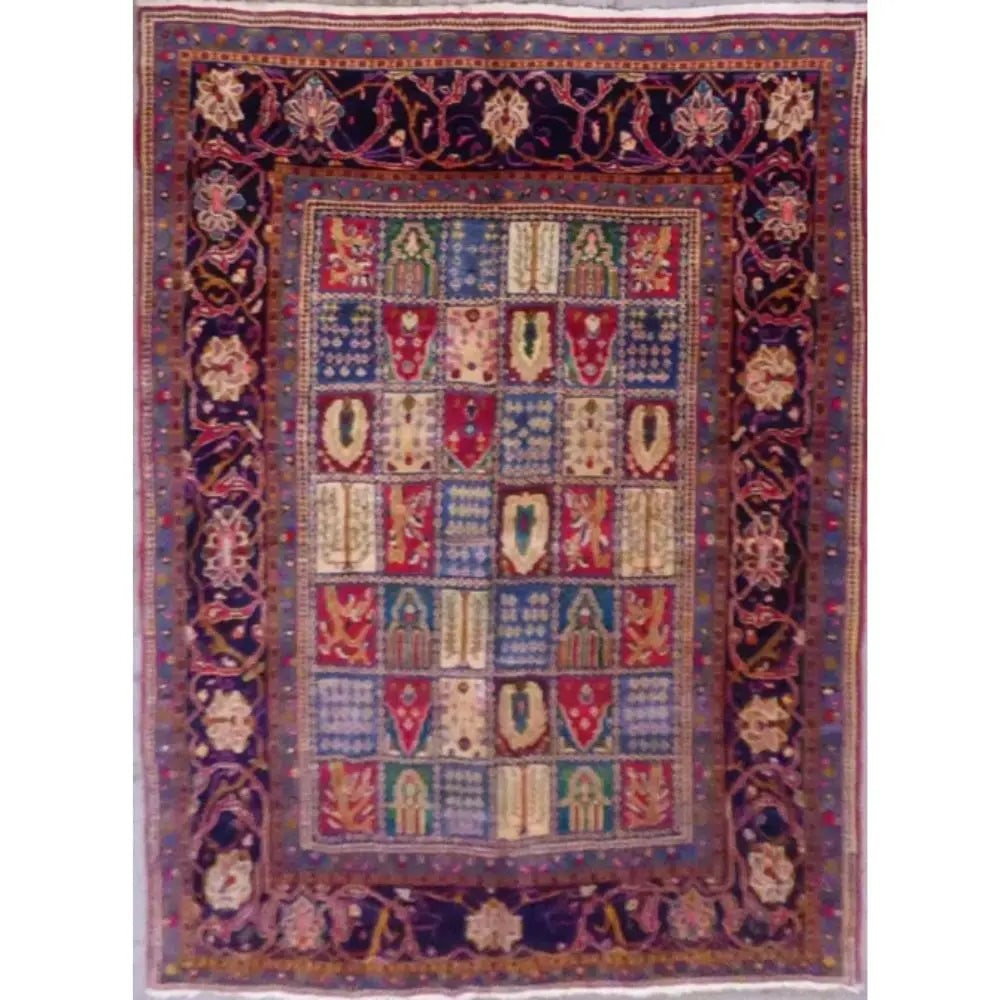 One Of The Kind Persian Bakhtiar Rug 10'4" x 7'1": ABC Rugs Kilims Collection Persian Bakhtiar Hand-Knotted Rug Made With Natural Wool & Cotton 10'4'' X 7'1" Abcr02680 Hand knotted and meticulously crafted by Persian artisans, this stunning Hand K