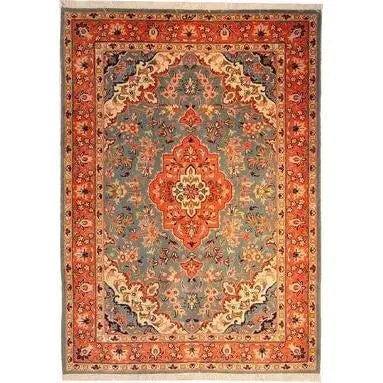 One Of The Kind Persian Yazd Rug 6'0" x 4'3": ABC Rugs Kilims Collection Authentic Persian Rug Yazd Traditional Style Hand-Knotted Indoor Area Rug With Natural Wool And Cotton 6'0" X 4'3" Abcr02460 Hand knotted and meticulously crafted by Persian