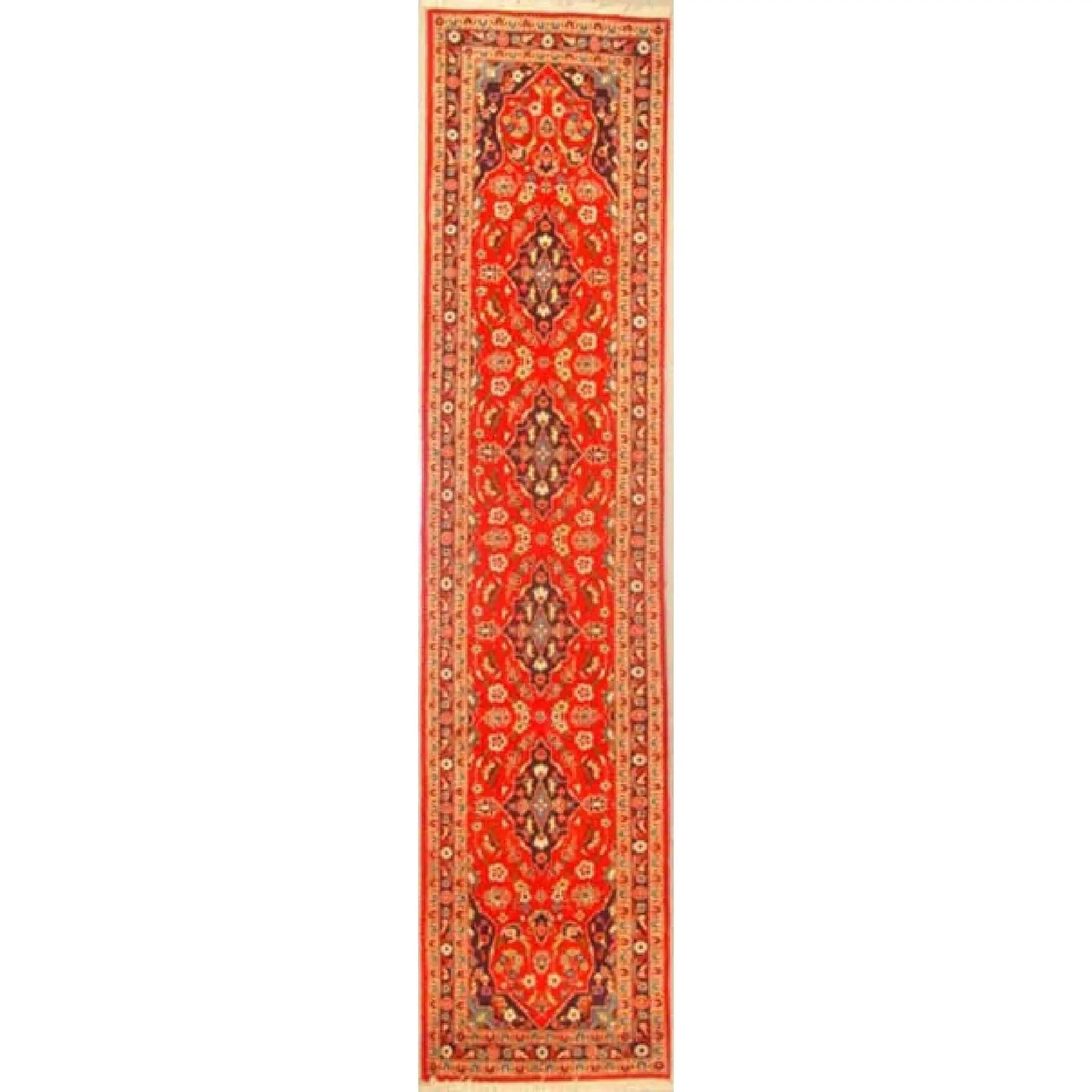 One Of The Kind Persian Yazd Rug 10'0" x 2'2": ABC Rugs Kilims Collection Authentic Persian Rug Yazd Traditional Style Hand-Knotted Indoor Area Rug With Natural Wool And Cotton 10'0" X 2'2" Abcr02887 Hand knotted and meticulously crafted by Persia