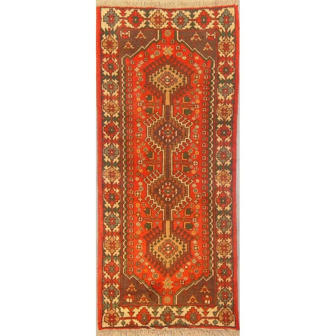 One Of The Kind Persian Yalameh Rug 6'1" x 2'7": ABC Rugs Kilims Collection Authentic Persian Rug Yalameh Traditional Style Hand-Knotted Indoor Area Rug With Natural Wool And Cotton 6'1" X 2'7" Abcr02886 Hand knotted and meticulously crafted by Pers