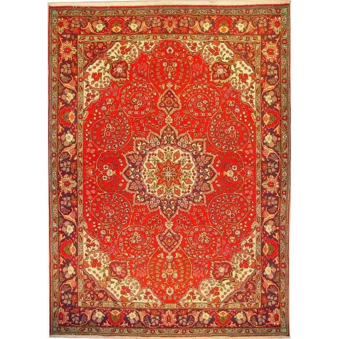 One Of The Kind Persian Tabriz Rug 11'9" x 8'5": ABC Rugs Kilims Collection Authentic Persian Rug Tabriz Traditional Style Hand-Knotted Indoor Area Rug With Natural Wool And Cotton 11'9" X 8'5" Abcr02768 Hand knotted and meticulously crafted by Pers