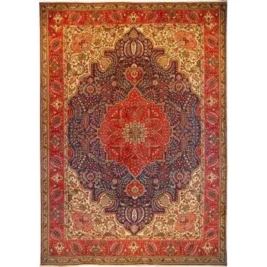 One Of The Kind Persian Tabriz Rug 11'9" x 8'2": ABC Rugs Kilims Collection Authentic Persian Rug Tabriz Traditional Style Hand-Knotted Indoor Area Rug With Natural Wool And Cotton 11'9" X 8'2" Abcr02914 Hand knotted and meticulously crafted by Pers