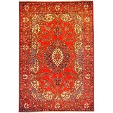 One Of The Kind Persian Tabriz Rug 11'7" x 7'11": ABC Rugs Kilims Collection Authentic Persian Rug Tabriz Traditional Style Hand-Knotted Indoor Area Rug With Natural Wool And Cotton 11'7" X 7'11" Abcr02122 Hand knotted and meticulously crafted by Per
