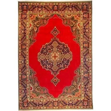 One Of The Kind Persian Tabriz Rug 11'4" x 7'9": ABC Rugs Kilims Collection Authentic Persian Rug Tabriz Traditional Style Hand-Knotted Indoor Area Rug With Natural Wool And Cotton 11'4" X 7'9" Abcr02116 Hand knotted and meticulously crafted by Pers