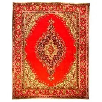 One Of The Kind Persian Tabriz Rug 10'6" x 8'3": ABC Rugs Kilims Collection Authentic Persian Rug Tabriz Traditional Style Hand-Knotted Indoor Area Rug With Natural Wool And Cotton 10'6" X 8'3" Abcr02121 Hand knotted and meticulously crafted by Pers