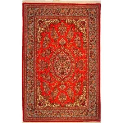 One Of The Kind Persian Qom Rug 6'10" X 4'5": ABC Rugs Collection Authentic Persian Rug Qom Traditional Style Hand-Knotted Indoor Area Rug With Natural Wool And Silk 6'10" X 4'5" Abcr02493 Hand knotted and meticulously crafted by Persian artisans
