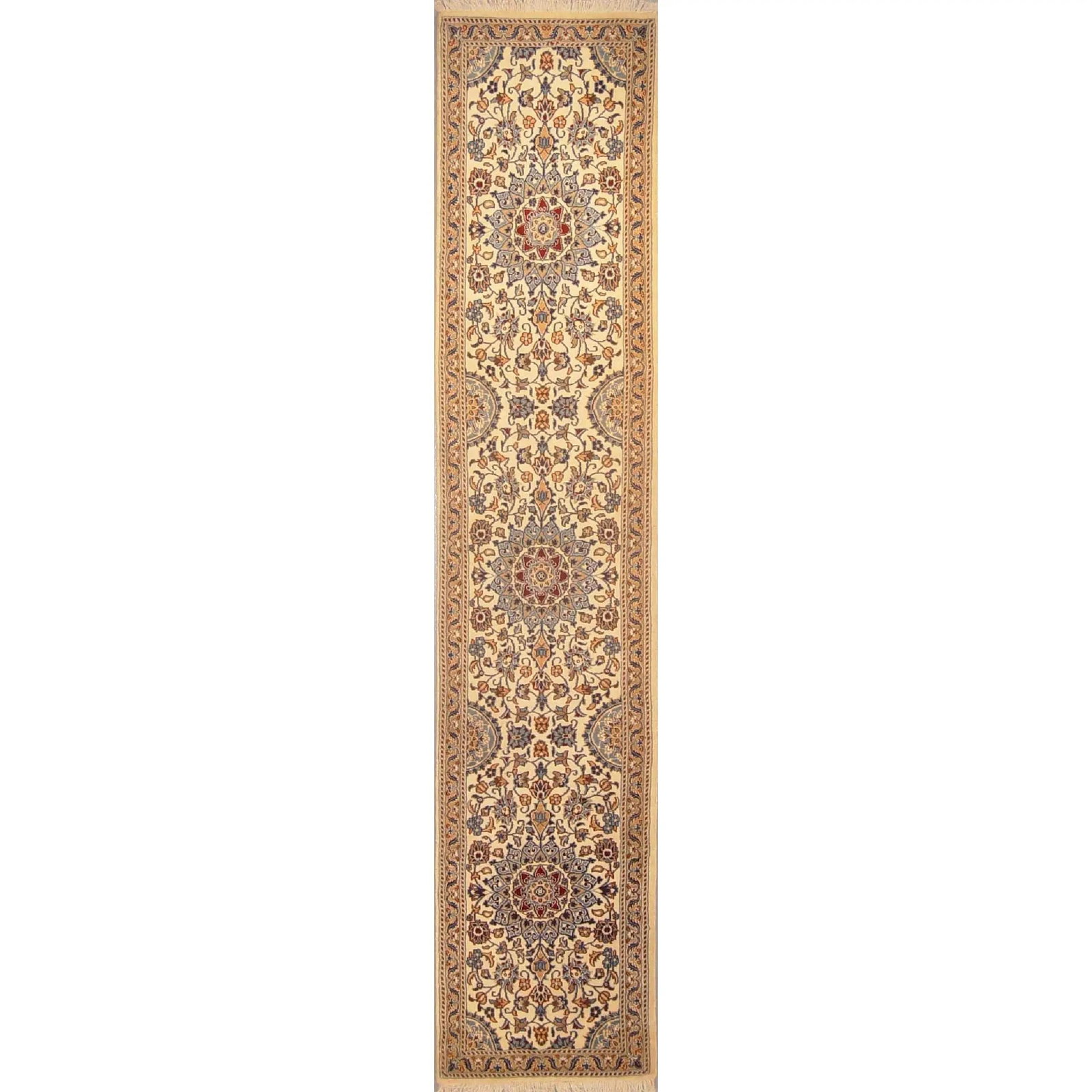 One Of The Kind Persian Nain Rug 9'10" x 2'0": ABC Rugs Kilims Collection Authentic Persian Rug Nain Traditional Style Hand-Knotted Indoor Area Rug With Natural Wool And Silk 9'10" X 2'0" Abcr02831 Hand knotted and meticulously crafted by Persian 