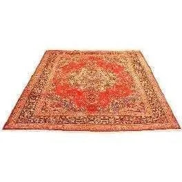One Of The Kind Persian Mashad Rug 12'9" x 9'11": ABC Rugs Kilims Collection Authentic Persian Rug Mashad Traditional Style Hand-Knotted Indoor Area Rug With Natural Wool And Cotton 12'9" X 9'11" Abcr02922 Hand knotted and meticulously crafted by Per