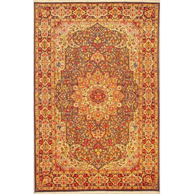One Of The Kind Persian Kerman Rug 10'2" x 6'8": ABC Rugs Kilims Collection Authentic Persian Rug Kerman Traditional Style Hand-Knotted Indoor Area Rug With Natural Wool And Cotton 10'2" X 6'8" Abcr02853 Hand knotted and meticulously crafted by Pers