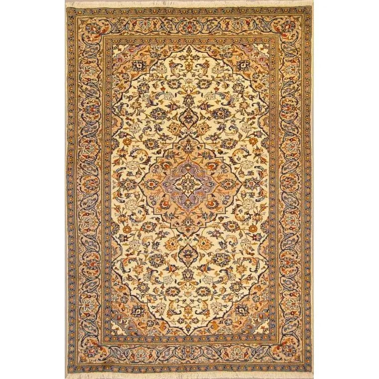 One Of The Kind Persian Kashan Rug 9'6" x 6'3": ABC Rugs Kilims Collection Authentic Persian Rug Kashan Traditional Style Hand-Knotted Indoor Area Rug With Natural Wool And Cotton 9'6" X 6'3" Abcr02883 Hand knotted and meticulously crafted by Persi