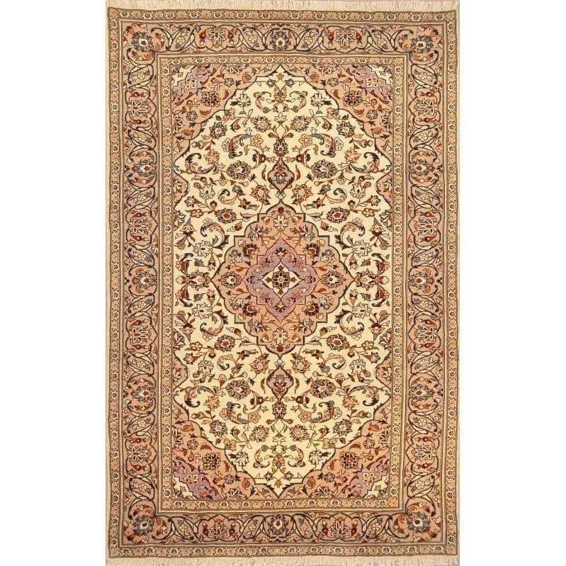 One Of The Kind Persian Kashan Rug 9'10" x 6'3": ABC Rugs Kilims Collection Authentic Persian Rug Kashan Traditional Style Hand-Knotted Indoor Area Rug With Natural Wool And Cotton 9'10" X 6'3" Abcr02881 Hand knotted and meticulously crafted by Pers