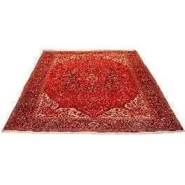 One Of The Kind Persian Heriz Rug 12'6" x 9'10": ABC Rugs Kilims Collection Authentic Persian Rug Heriz Traditional Style Hand-Knotted Indoor Area Rug With Natural Wool And Cotton 12'6" X 9'10" Abcr02585 Hand knotted and meticulously crafted by Pers