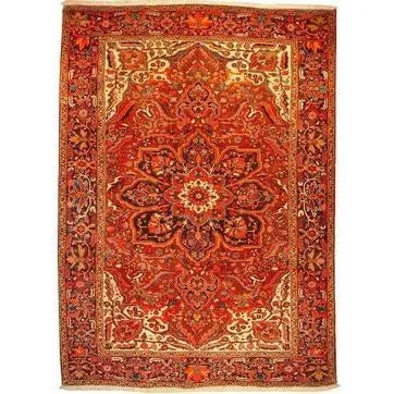 One Of The Kind Persian Heriz Rug 11'8" x 8'4": ABC Rugs Kilims Collection Authentic Persian Rug Heriz Traditional Style Hand-Knotted Indoor Area Rug With Natural Wool And Cotton 11'8" X 8'4" Abcr02589 Hand knotted and meticulously crafted by Persi