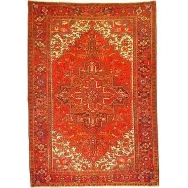 One Of The Kind Persian Heriz Rug 10'6" x 7'4": ABC Rugs Kilims Collection Authentic Persian Rug Heriz Traditional Style Hand-Knotted Indoor Area Rug With Natural Wool And Cotton 10'6" X 7'4" Abcr02346 Hand knotted and meticulously crafted by Persi