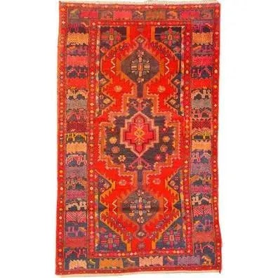 One Of The Kind Persian Hamedan Rug 7'5" x 4'5": ABC Rugs Kilims Collection Authentic Persian Rug Hamedan Traditional Style Hand-Knotted Indoor Area Rug With Natural Wool And Cotton 7'5" X 4'5" Abcr02591 Hand knotted and meticulously crafted by Pers