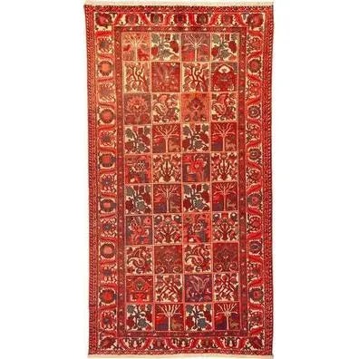 One Of The Kind Persian Bakhtiar Rug 9'7" x 5'1": ABC Rugs Kilims Collection Authentic Persian Rug Bakhtiar Traditional Style Hand-Knotted Indoor Area Rug With Natural Wool And Cotton 9'7" X 5'1" Abcr02511 Hand knotted and meticulously crafted by Per