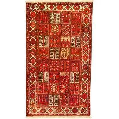 One Of The Kind Persian Bakhtiar Rug 9'2" x 5'2": ABC Rugs Kilims Collection Authentic Persian Rug Bakhtiar Traditional Style Hand-Knotted Indoor Area Rug With Natural Wool And Cotton 9'2" X 5'2" Abcr02559 Hand knotted and meticulously crafted by Per
