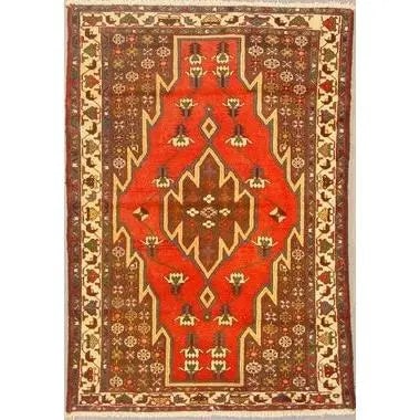 One Of The Kind Persian Bakhtiar Rug 6'6" x 4'3": ABC Rugs Kilims Collection Authentic Persian Rug Bakhtiar Traditional Style Hand-Knotted Indoor Area Rug With Natural Wool And Cotton 6'6" X 4'3" Abcr02538 Hand knotted and meticulously crafted by Per