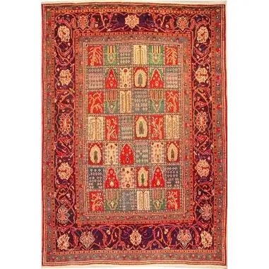 One Of The Kind Authentic Antique Persian Bakhtiar Rug 10'4" x 7'1" (1 of 1)
