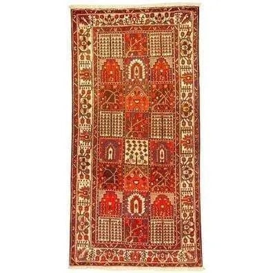 One Of The Kind Persian Bakhtiar Rug 10'3" x 4'11": ABC Rugs Kilims Collection Authentic Persian Rug Bakhtiar Traditional Style Hand-Knotted Indoor Area Rug With Natural Wool And Cotton 10'3" X 4'11" Abcr02513 Hand knotted and meticulously crafted by P