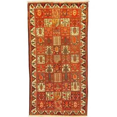 One Of The Kind Persian Bakhtiar Rug 10'2" x 5'2": ABC Rugs Kilims Collection Authentic Persian Rug Bakhtiar Traditional Style Hand-Knotted Indoor Area Rug With Natural Wool And Cotton 10'2" X 5'2" Abcr02497 Hand knotted and meticulously crafted by Pe