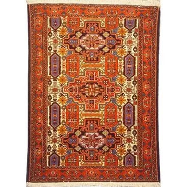 One Of The Kind Persian Ardabil Rug 5'1" x 3'7": ABC Rugs Kilims Collection Authentic Persian Rug Ardabil Traditional Style Hand-Knotted Indoor Area Rug With Natural Wool And Silk 5'1" X 3'7" Abcr02104 Hand knotted and meticulously crafted by Persia