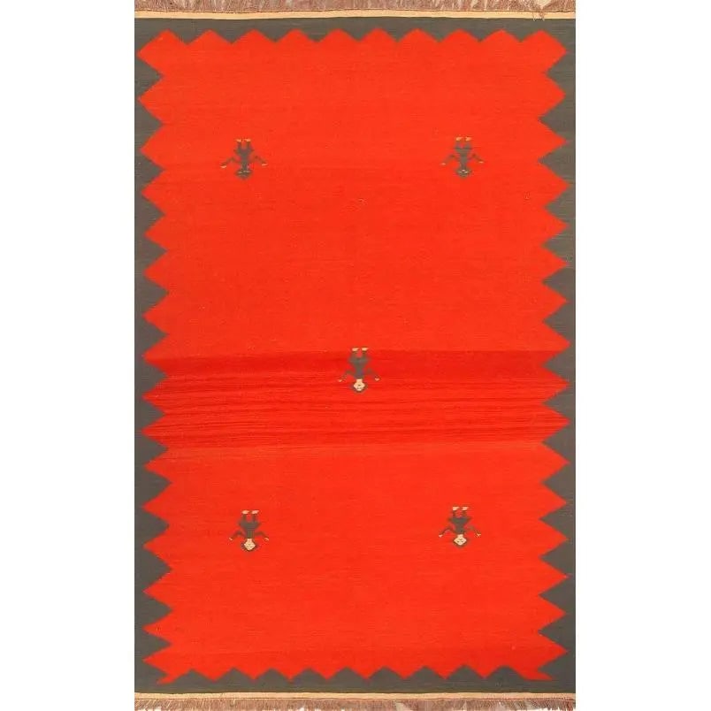 One Of The Kind Shiraz Persian Kilim 9'10" X 6'4": ABC Rugs Kilims Collection Shiraz Persian Kilim Collection And Modern Colorful Hand-Knotted Multi Area Kilim With Natural Wool And Cotton 9'10" X 6'4" Abck00081 Hand knotted and meticulously crafted b