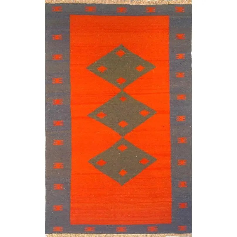 One Of The Kind Shiraz Persian Kilim 7'10" X 4'11": ABC Rugs Kilims Collection Shiraz Persian Kilim Collection And Modern Colorful Hand-Knotted Multi Area Kilim With Natural Wool And Cotton 7'10" X 4'11" Abck00060 Hand knotted and meticulously crafted 