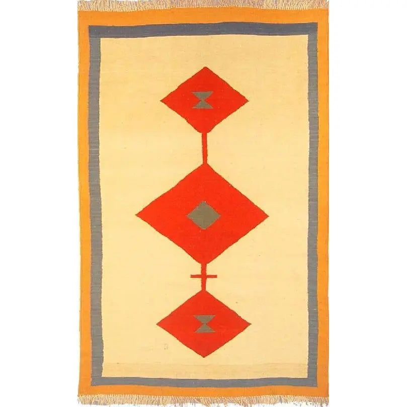 One Of The Kind Shiraz Persian Kilim 6'8" X 4'2": ABC Rugs Kilims Collection Shiraz Persian Kilim Collection And Modern Colorful Hand-Knotted Multi Area Kilim With Natural Wool And Cotton 6'8" X 4'2" Abck00061 Hand knotted and meticulously crafted by