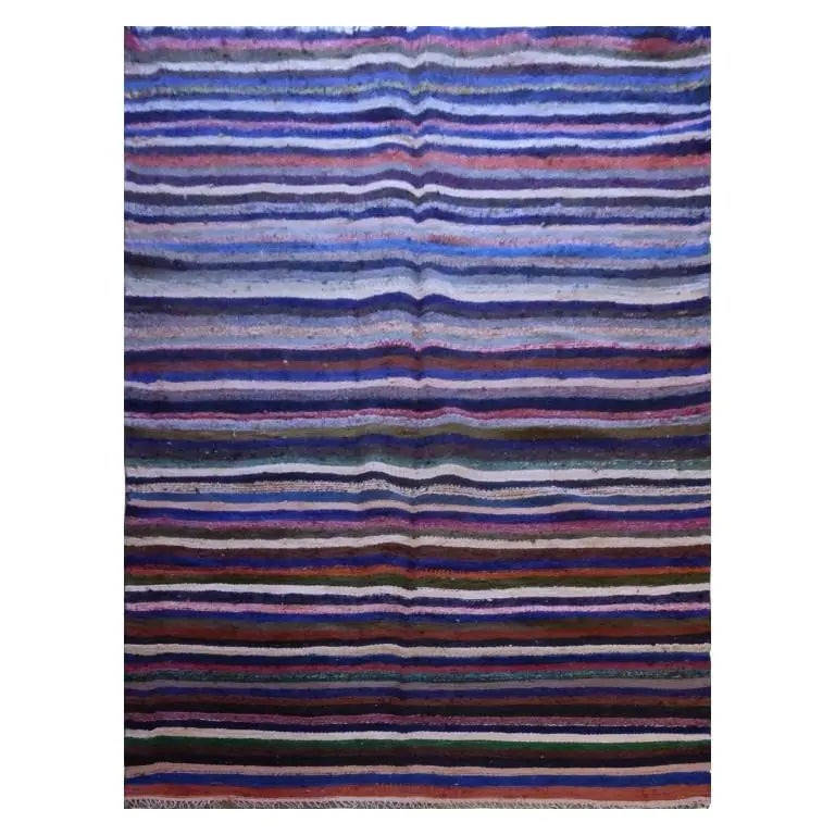One Of The Kind Sanandaj Vintage Authentic Hand-Knotted Kilim 9'0" X 4'9" (1 of 1)