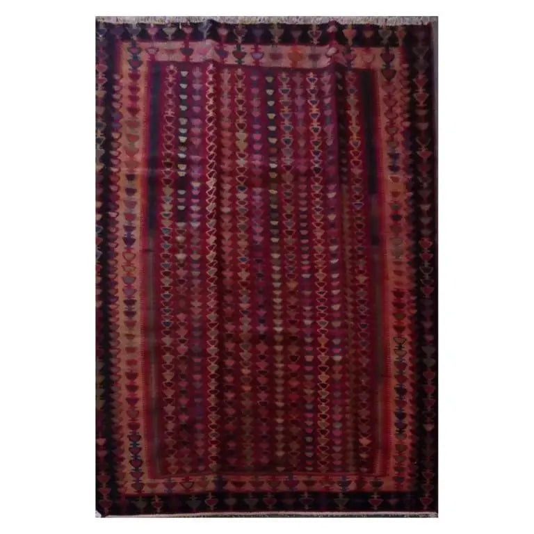 One Of The Kind Sanandaj Vintage Authentic Hand-Knotted Kilim 6'0" X 4'3": ABC Rugs Kilims Collection Sanandaj Vintage Hand-Knotted Kilim Made With Natural Wool And Cotton 185 X 130Cm (Abc16) (Multi Color) Hand knotted and meticulously crafted by Sanandaj artisans, this stun
