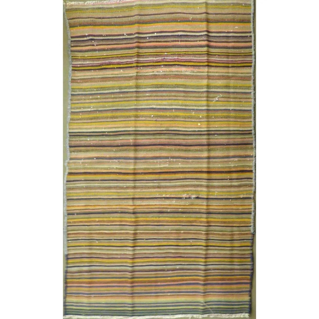 One Of The Kind Authentic Hand-Knotted Sanandaj Vintage Kilim 7'6" X 3'9": ABC Rugs Kilims Collection Authentic Hand-Knotted Sanandaj Vintage Kilims Natural Wool Seneh Collection Area Kilim 7'6" X 3'9" (Abckg1019) (Multi Color) Hand knotted and meticulously crafted by Sanand