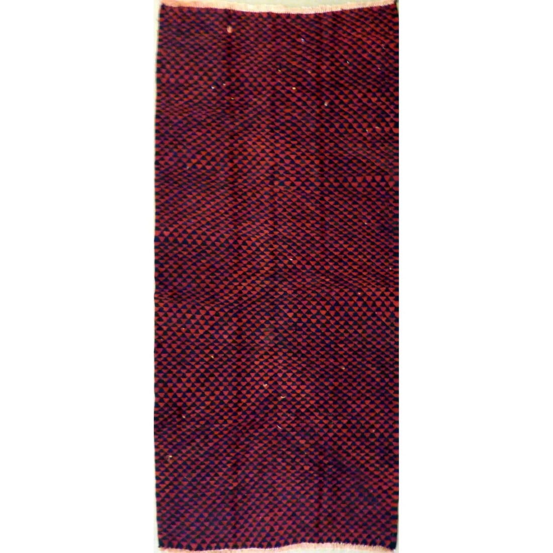 One Of The Kind Authentic Hand-Knotted Sanandaj Vintage Kilim 9'2" X 4'9": ABC Rugs Kilims Collection Authentic Hand-Knotted Sanandaj Vintage Kilims Natural Wool Seneh Collection Area Kilim 9'2" X 4'9" (Abckg1093) (Red, Black) Hand knotted and meticulously crafted by Sananda