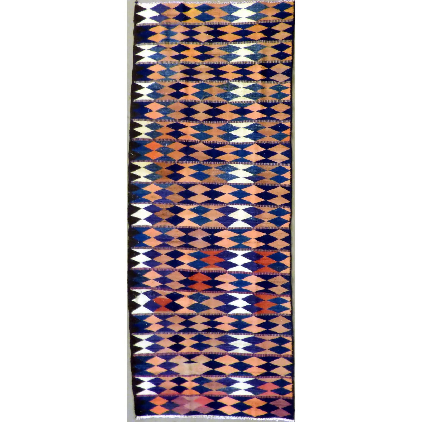 One Of The Kind Authentic Hand-Knotted Sanandaj Vintage Kilim 9'5" X 3'10": ABC Rugs Kilims Collection Authentic Hand-Knotted Sanandaj Vintage Kilims Natural Wool Seneh Collection Area Kilim 9'5" X 3'10" (Abckg1085) (Multi Color) Hand knotted and meticulously crafted by Sanan