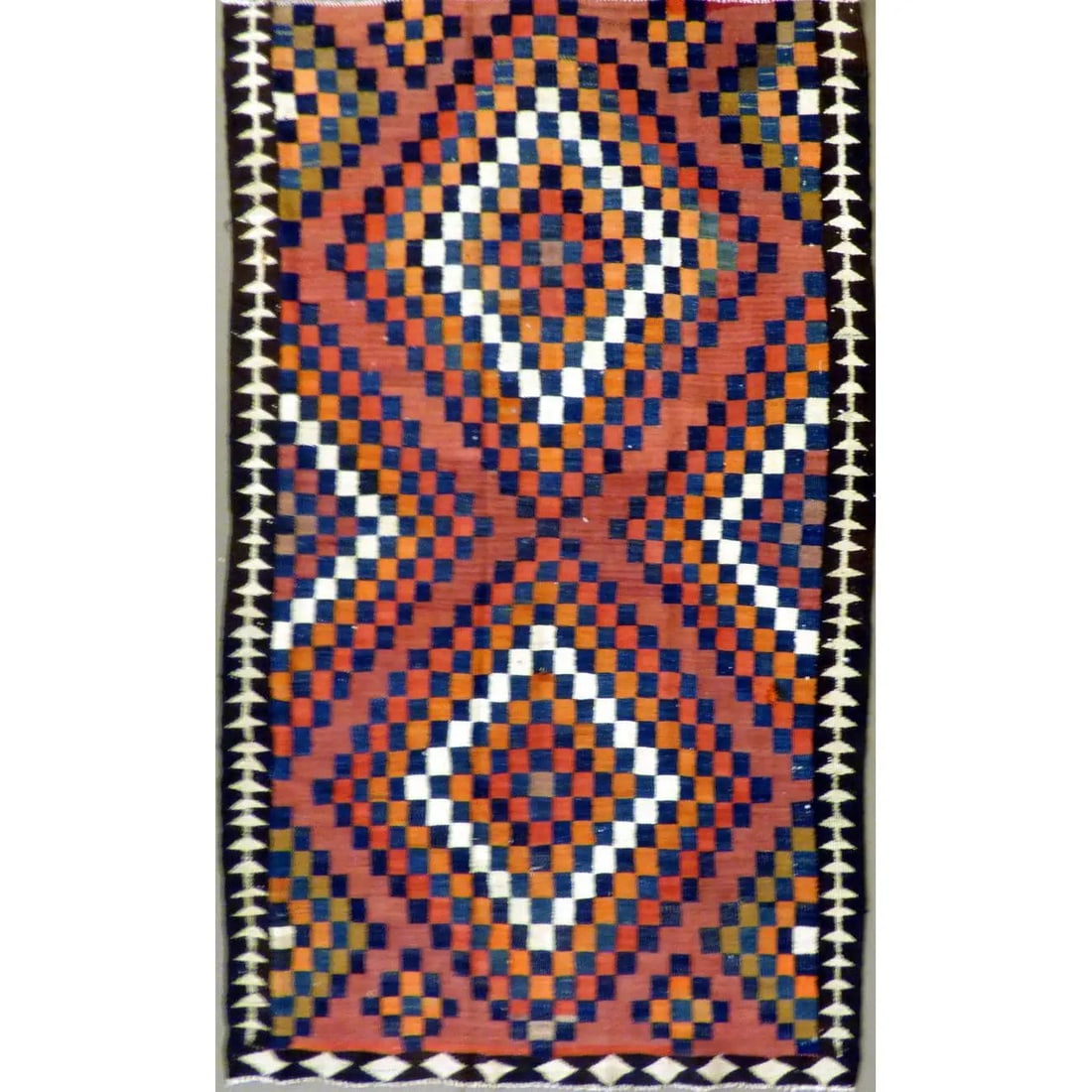 One Of The Kind Authentic Hand-Knotted Sanandaj Vintage Kilim 8'11" X 5'3": ABC Rugs Kilims Collection Authentic Hand-Knotted Sanandaj Vintage Kilims Natural Wool Seneh Collection Area Kilim 8'11" X 5'3" (Abckg1095) (Multi Color) Hand knotted and meticulously crafted by Sanan