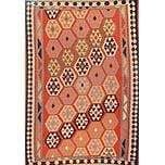One Of The Kind Ardabil Persian Kilim 8'10" x 6'2": ABC Rugs Kilims Collection Ardabil Persian Kilim Collection And Modern Colorful Hand-Knotted Multi Area Kilim With Natural Wool And Cotton 8'10" X 6'2" Abck00160 Hand knotted and meticulously crafted 