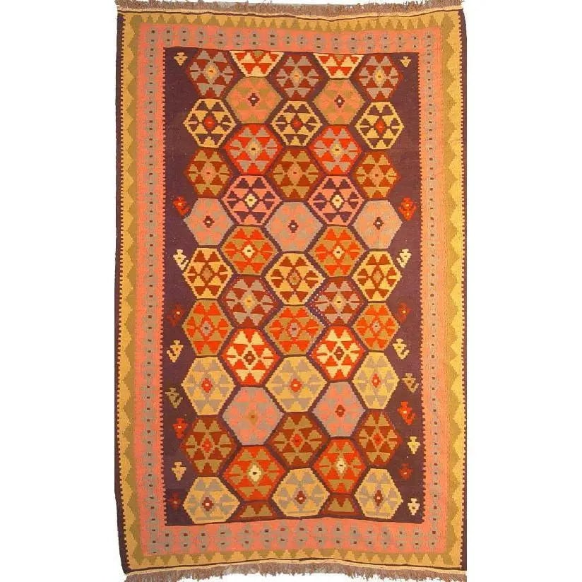 One Of The Kind Ardabil Persian Kilim 7'8" x 4'7": ABC Rugs Kilims Collection Ardabil Persian Kilim Collection And Modern Colorful Hand-Knotted Multi Area Kilim With Natural Wool And Cotton 7'8" X 4'7" Abck00275 Hand knotted and meticulously crafted b