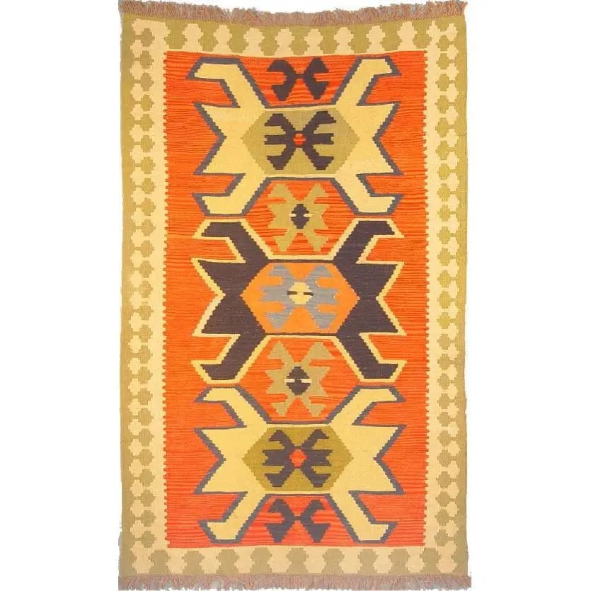 One Of The Kind Ardabil Persian Kilim 6'10" x 4'3": ABC Rugs Kilims Collection Ardabil Persian Kilim Collection And Modern Colorful Hand-Knotted Multi Area Kilim With Natural Wool And Cotton 6'10" X 4'3" Abck00189 Hand knotted and meticulously crafted 